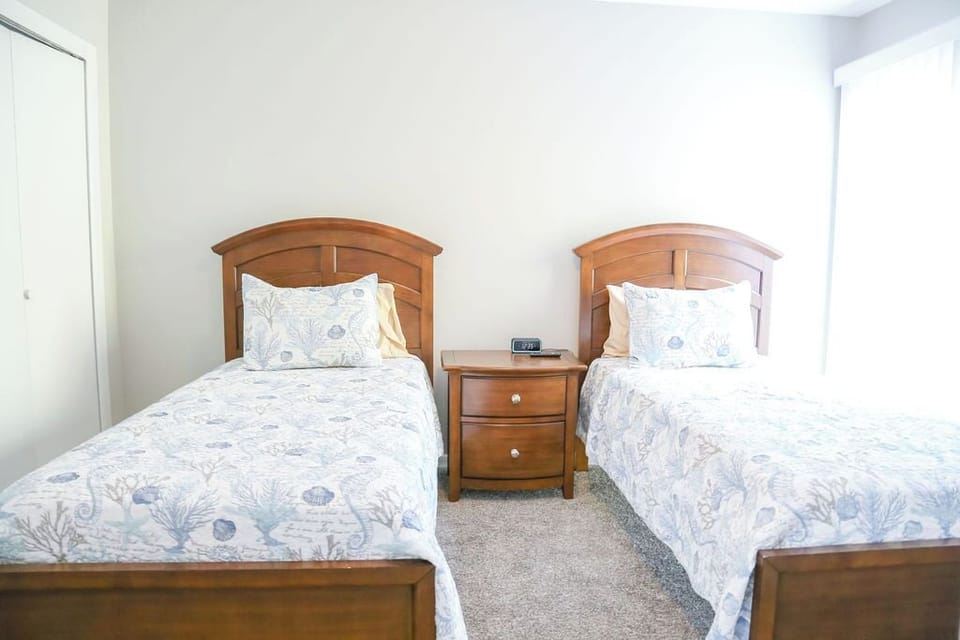 Bedroom 3 upstairs.  2 twin size bed (4 sleeping bags in closet)