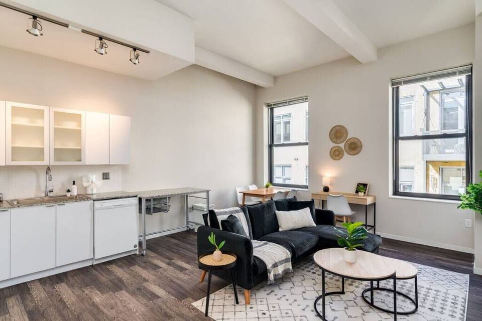 Relax in the living room and watch your favorite shows, lounging is a great way to unwind after a long day.