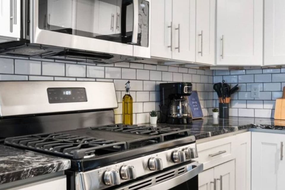 As you step into the kitchen, the clean lines and functional design make you eager to start cooking your favorite dishes.
