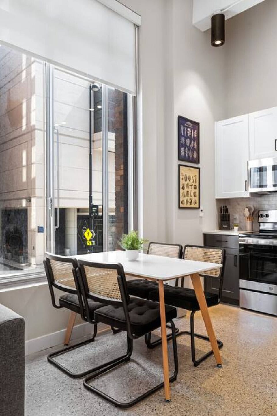The dining area invites you to savor every moment, whether enjoying a quiet meal or hosting a festive gathering.