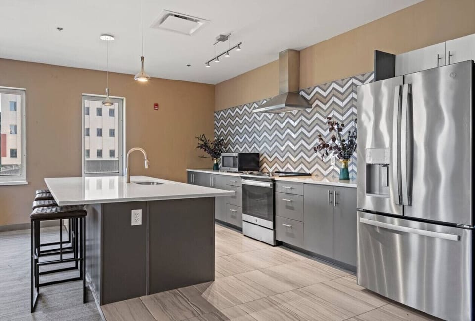 As you step into the kitchen, the clean lines and functional design make you eager to start cooking your favorite dishes.