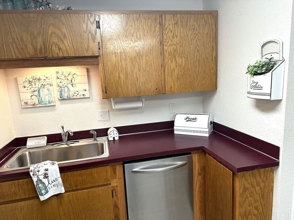 Brand-new dishwasher for effortless cleanup after meals.