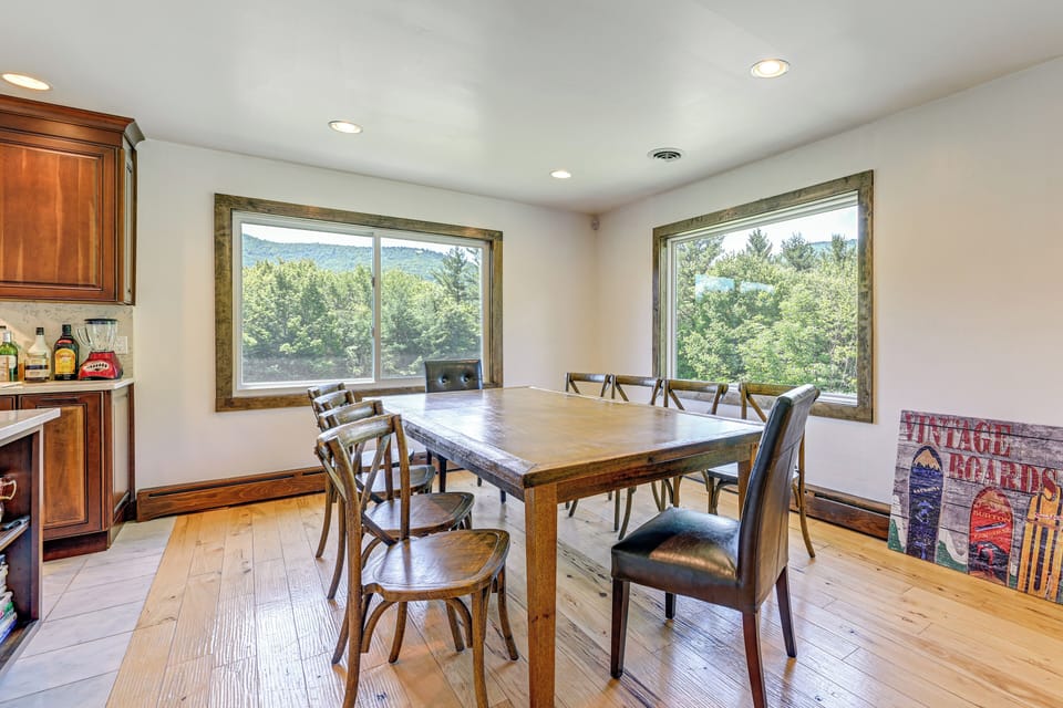 Dining Area | Kitchen | Mountain Views
