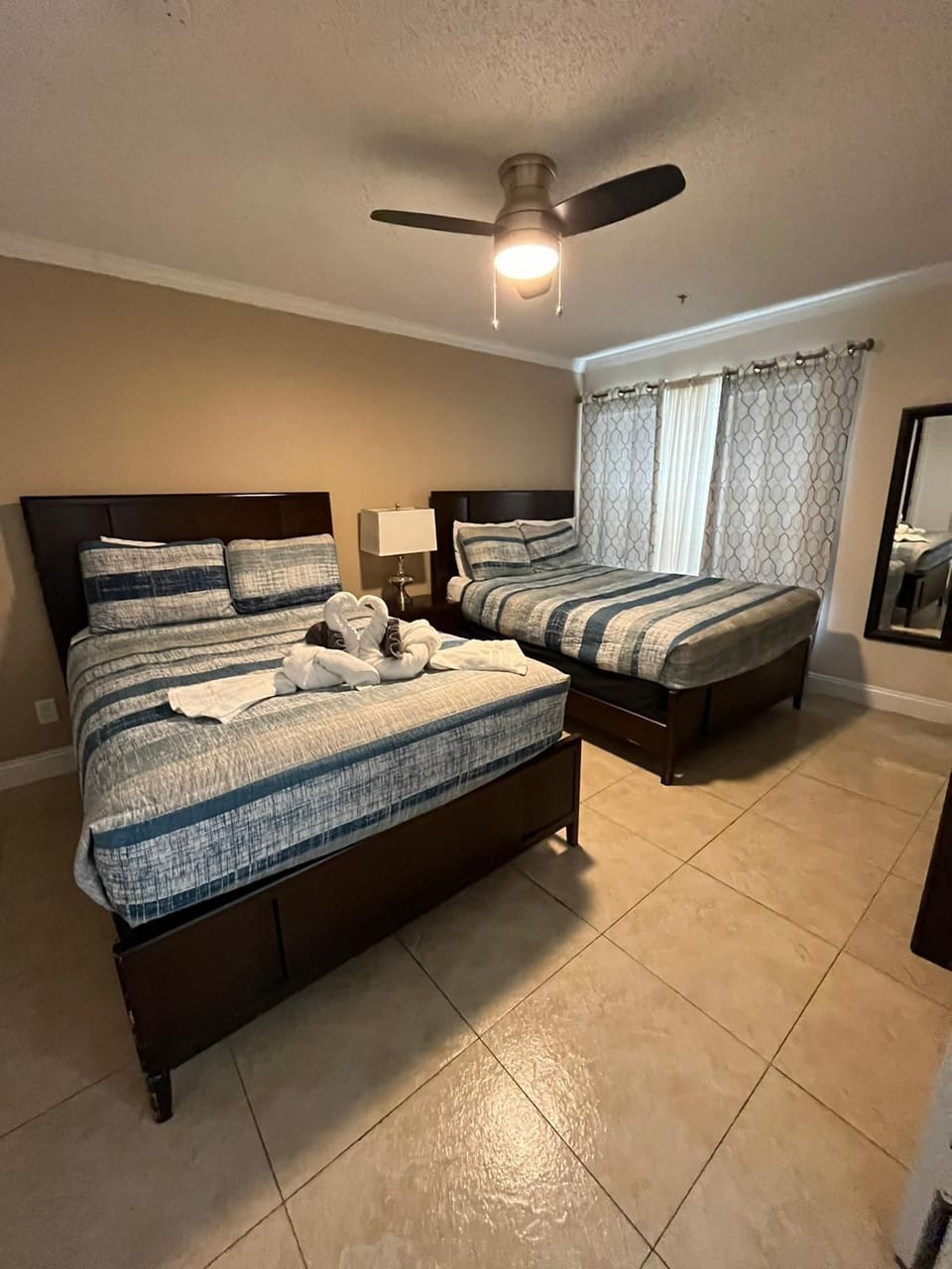 Two super-comfy beds plus a new smart TV for movie nights.