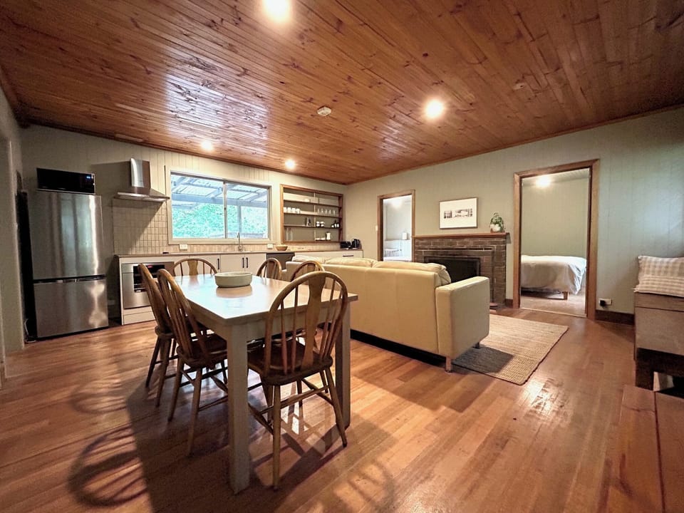 Open plan living, dining and kitchen area