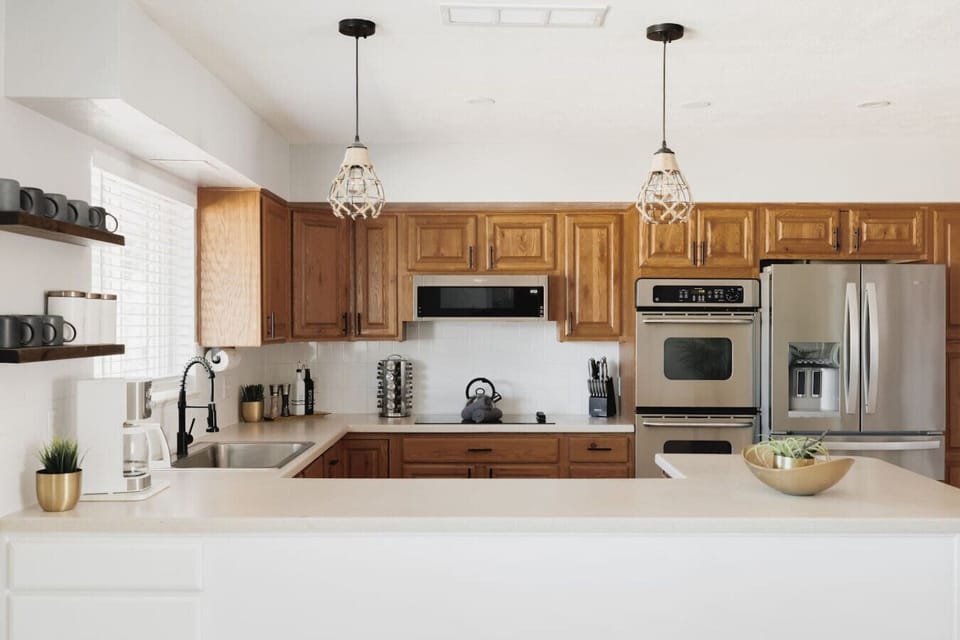 The kitchen is fully stocked with everything the chef in your group could need!