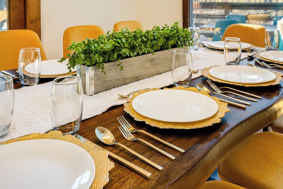 Place settings for the table