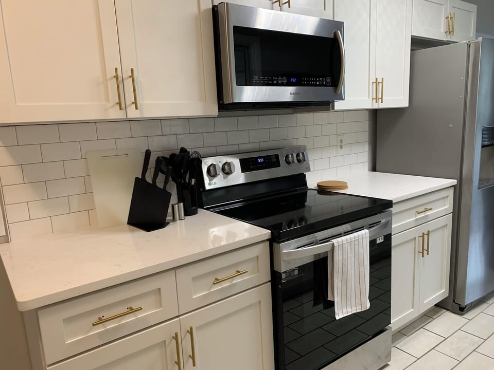 Fully equipped kitchen where you can practice your master chef skills