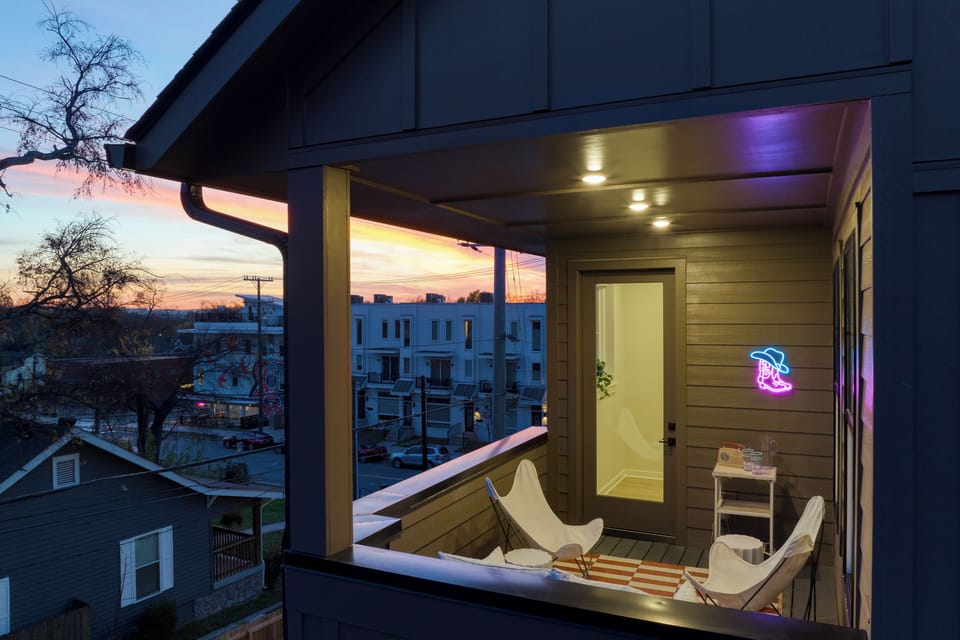 Sunset views from the balcony.