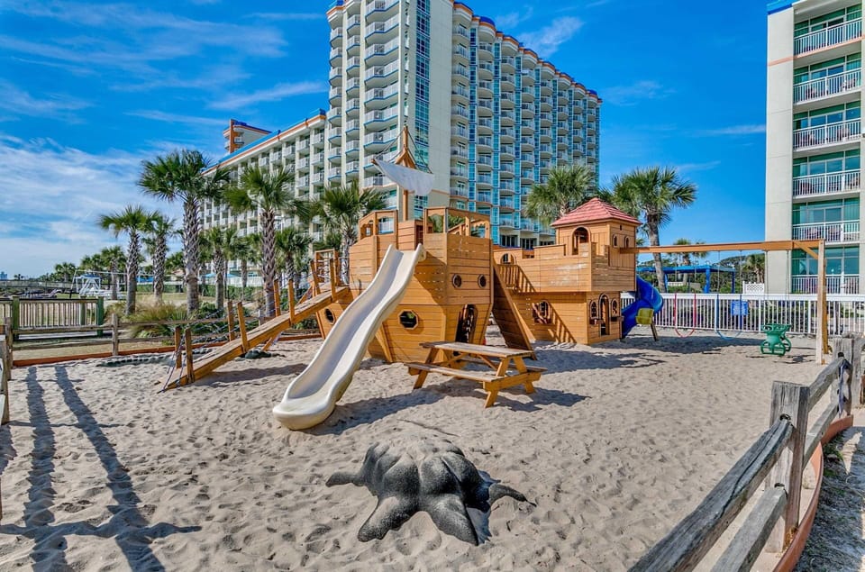 Sandcastle themed playground