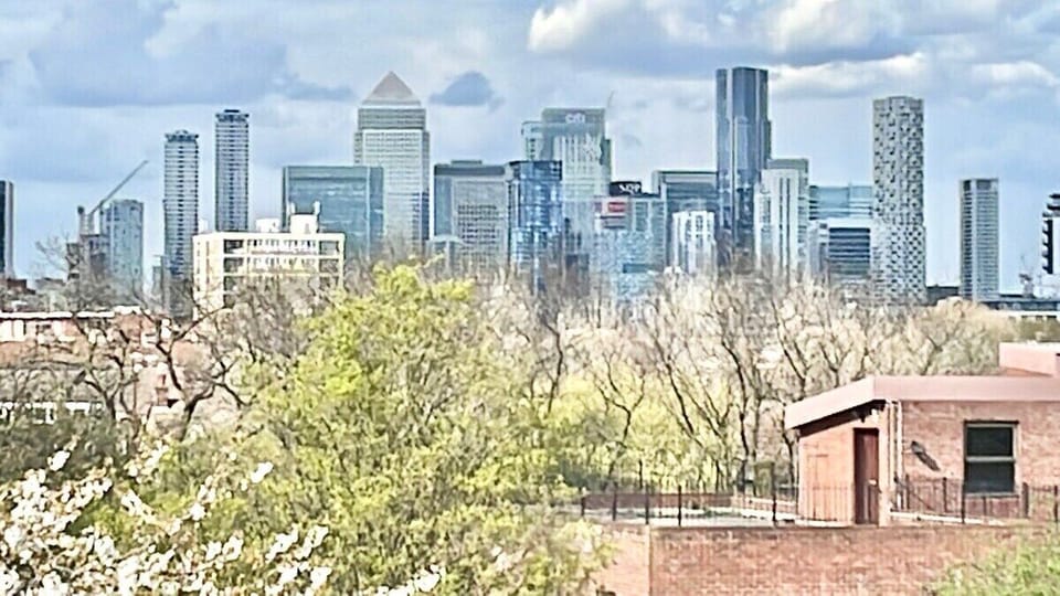 Superb views of canary wharf