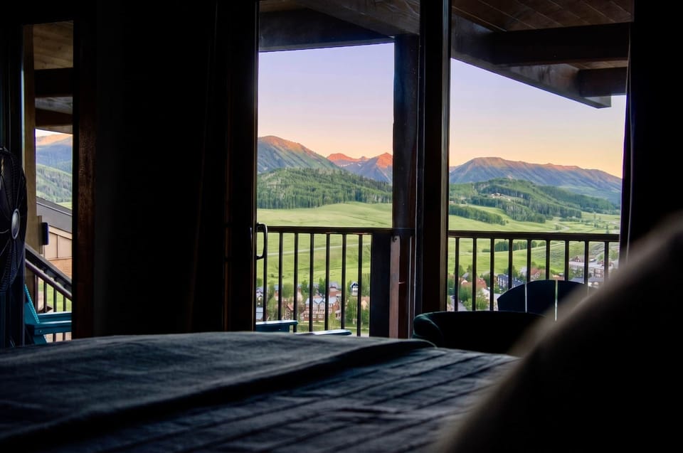 Wake up in the mountains.