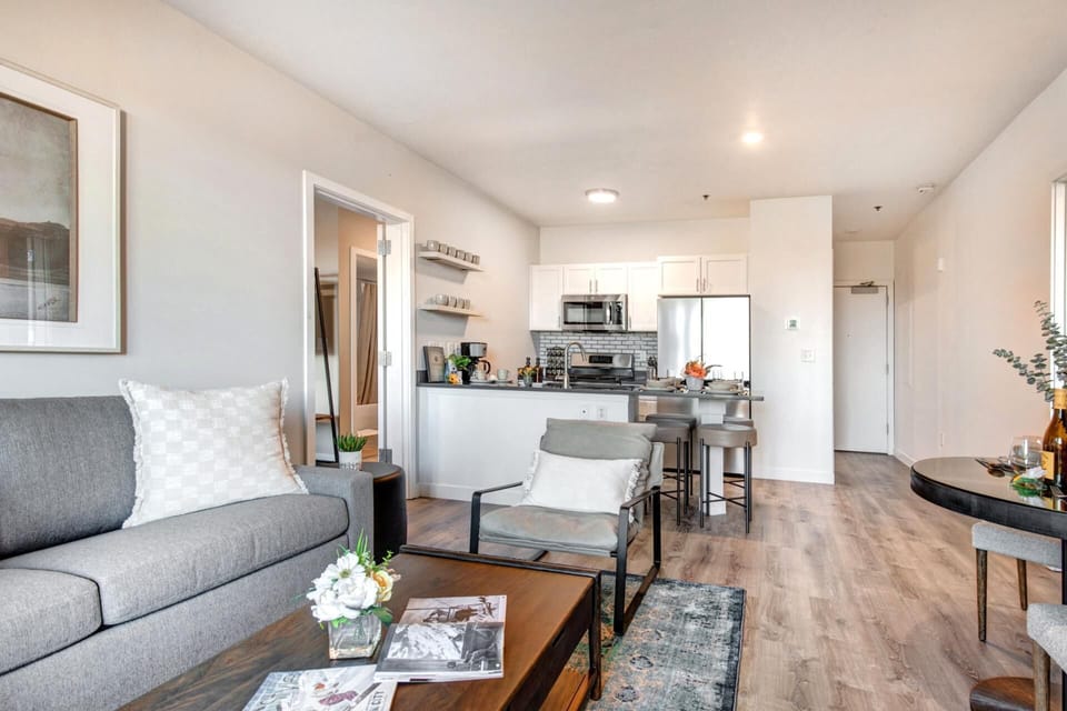 Open living and dining flow seamlessly together, with plenty of natural light throughout.