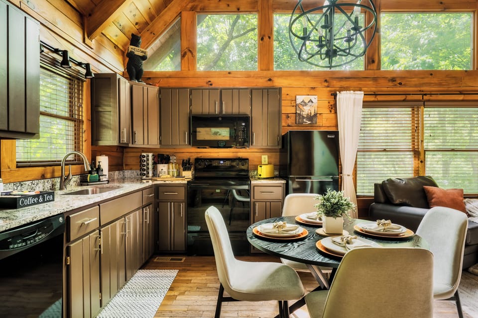 Enjoy a kitchen with all appliances and cookware for easy home cooking.
