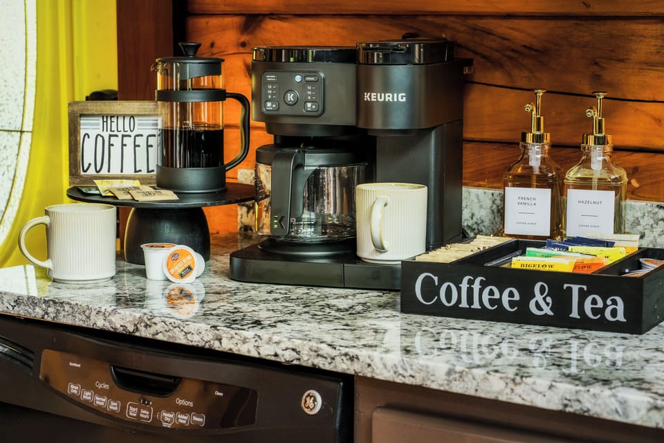 Coffee lovers rejoice! Keurig and French Press options for every taste.
