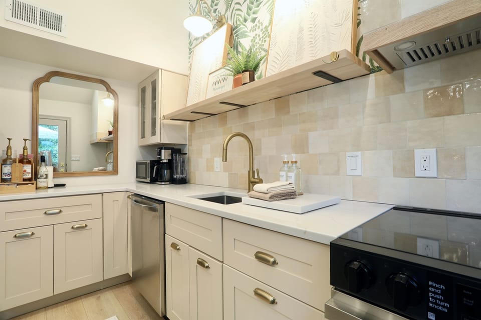 Stocked kitchen for your cooking needs during your stay