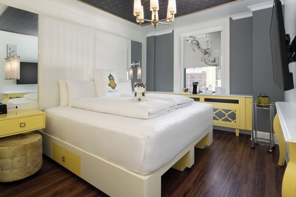 Stretch out in a spacious, design-forward room with city views.