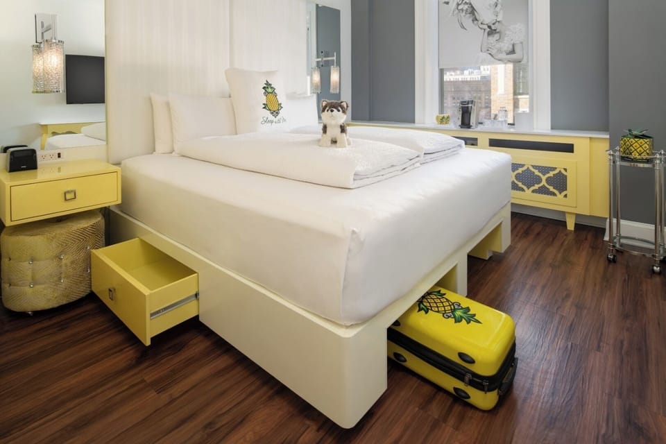 Settle in with smart under-bed storage for easy unpacking.