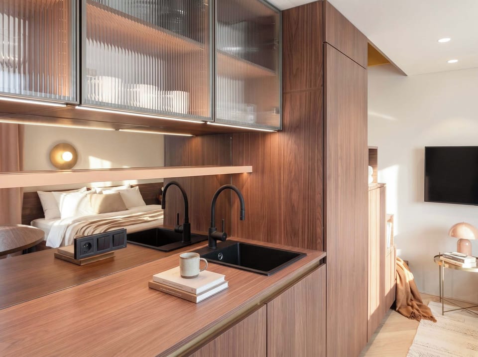 Kitchen is fully equipped with everything you need for basic cooking - please, see the list of amenities