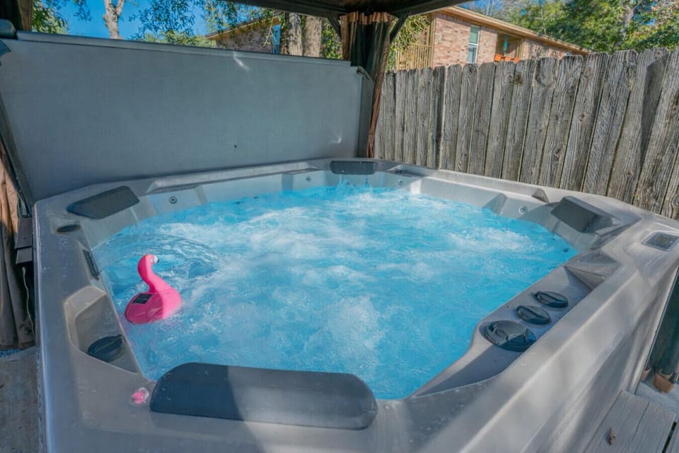 Soak, relax, and recharge in your own private hot tub