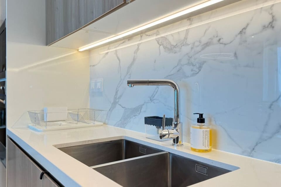 A dream kitchen that has it all—sleek countertops, state-of-the-art appliances, and impeccable style.