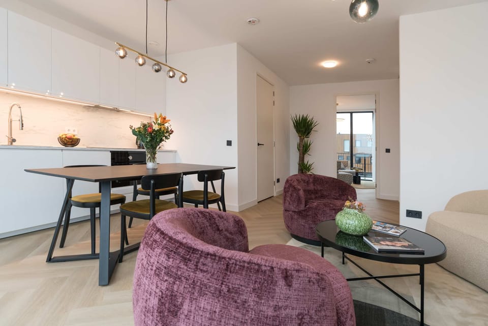 Shared living area and kitchen