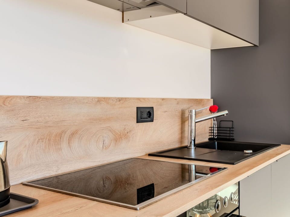 Flooring, Wood, Countertop, Kitchen, Interior Design, Floor, Furniture, Home, Cabinetry, Home Appliance