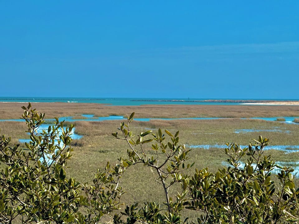 High Tide in the Inlet off the back deck. There is an Ocean View! Stunning!