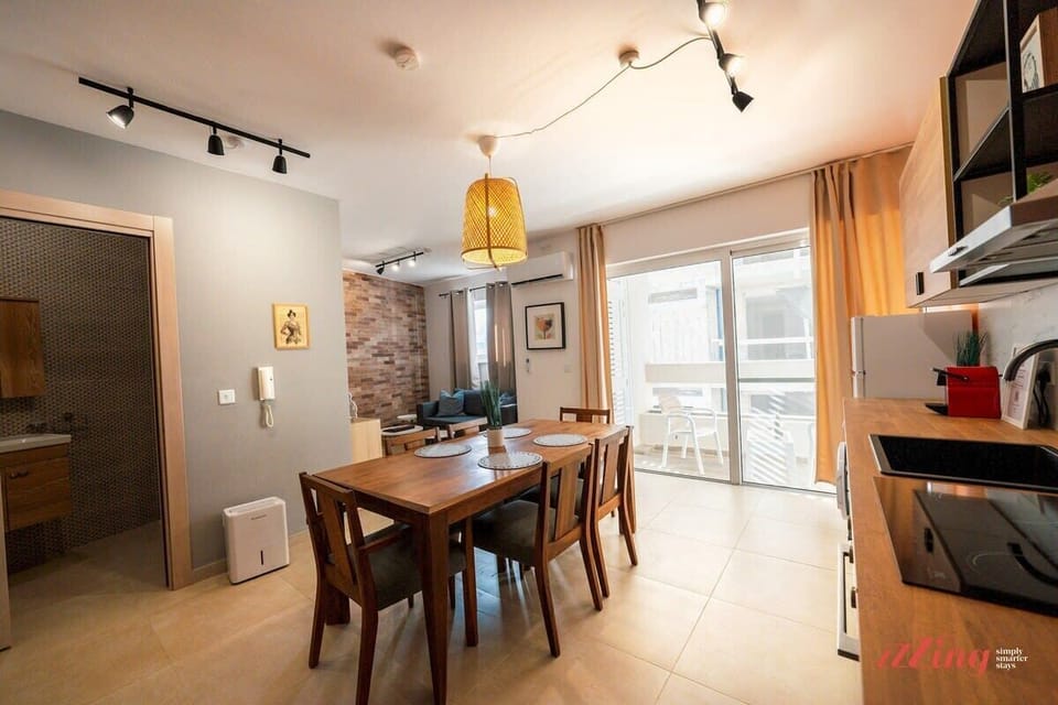 The Living/Dining/Kitchen Area