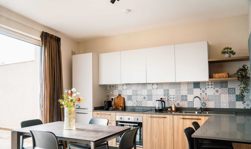 The fully equipped kitchen