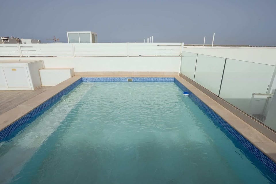 The pool on the roof