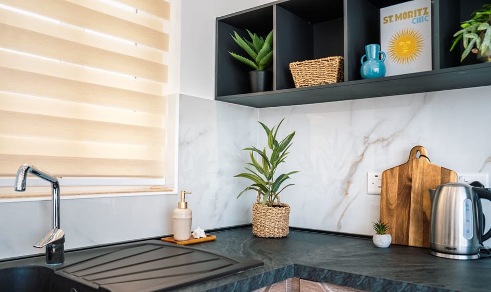 The fully equipped kitchen