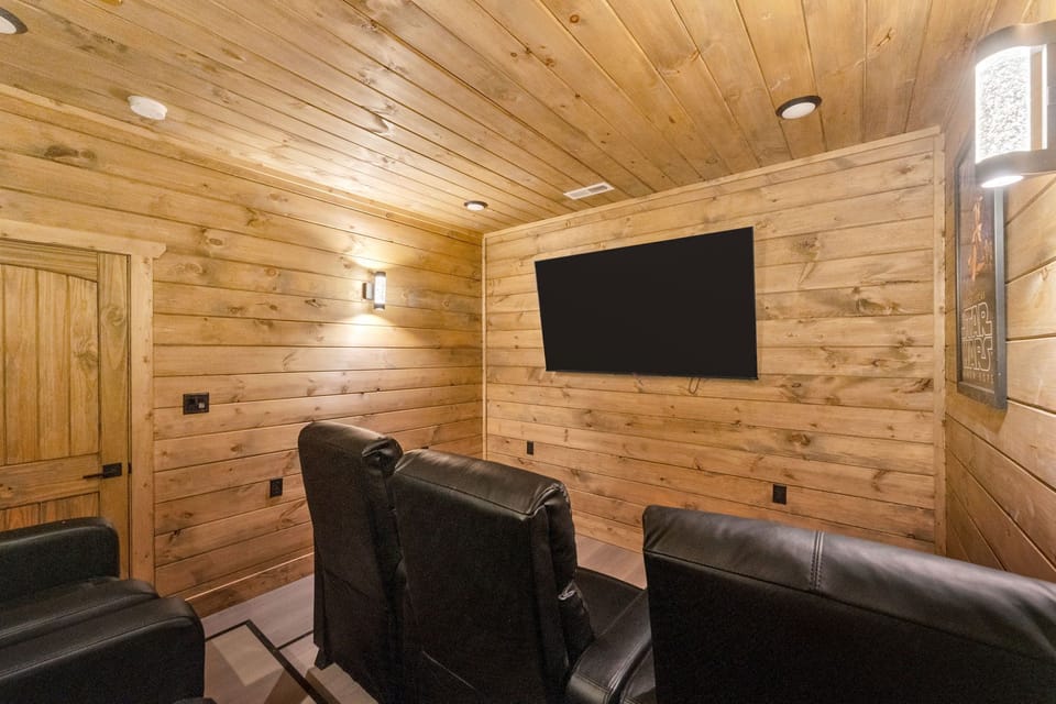 Enjoy movie nights in your private theater room