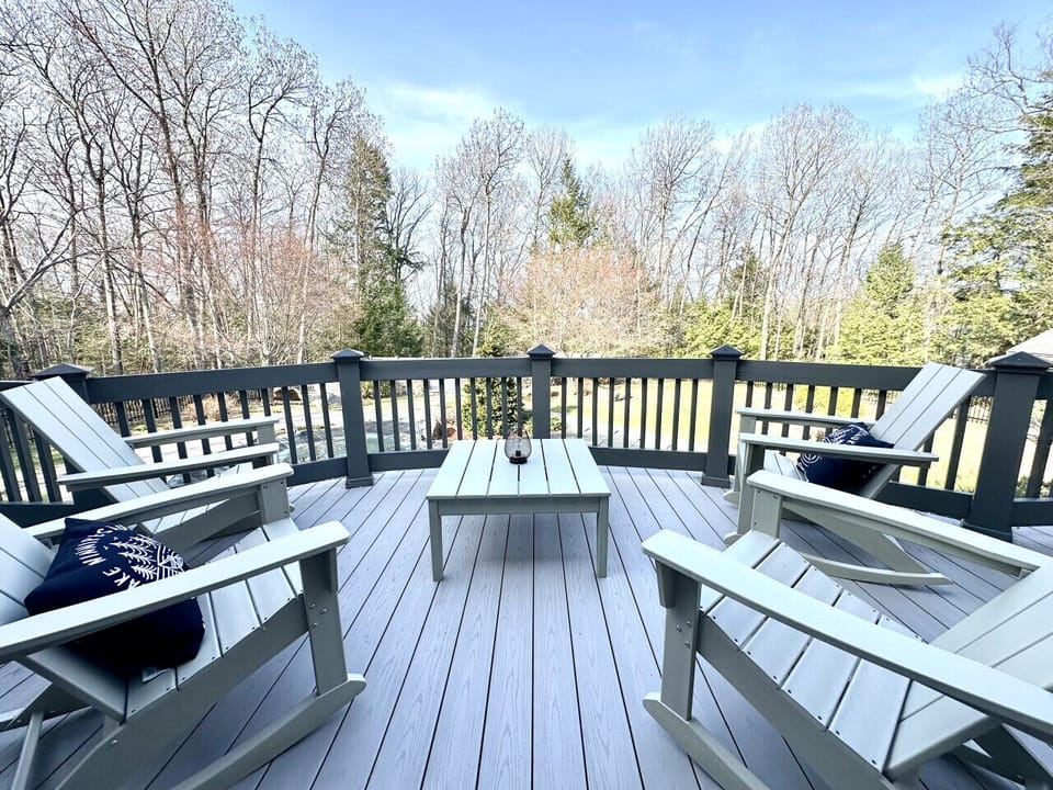 Balcony off the main floor
