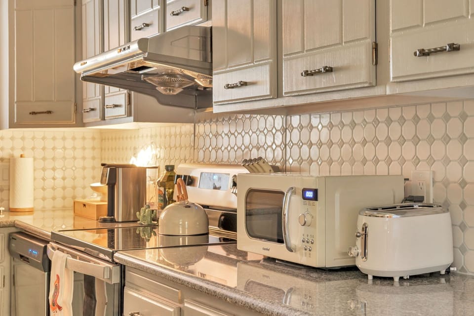 Enjoy the convenience of modern appliances in our kitchen