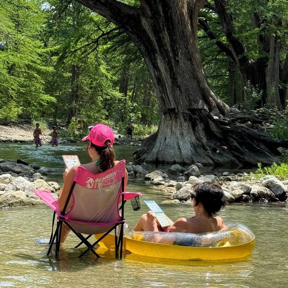Guests playing River Bingo with our Summer Activities Coordinator