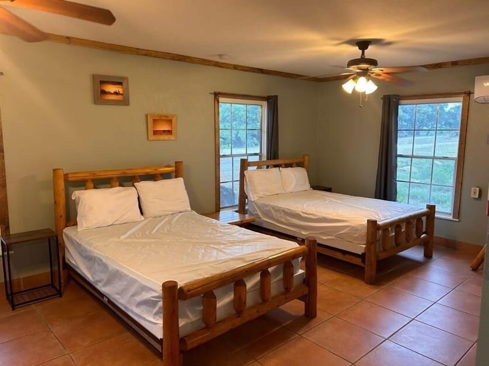 Motel 8 Main Room (2 full beds and kitchen area behind camera)