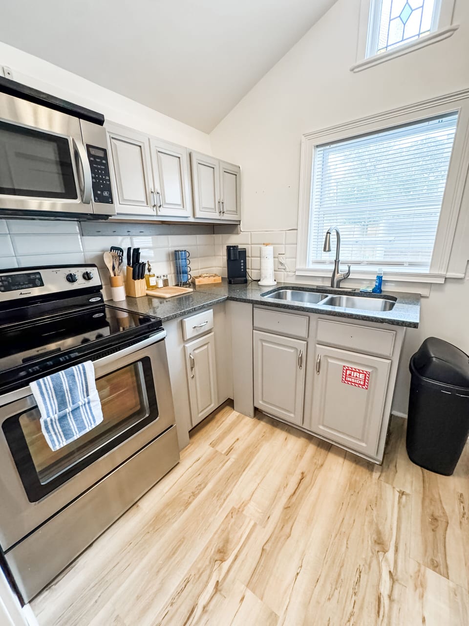 Fully equipped kitchen with everything you need.