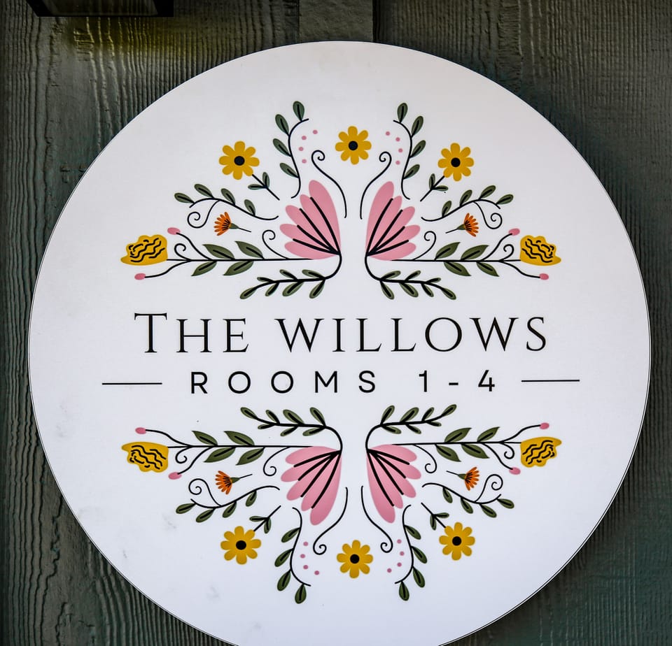 Exterior Sign For Rooms 1-4