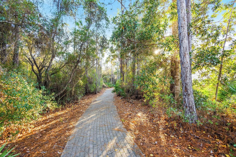 Nature trail right behind the home. Naturewalk Community Trail.