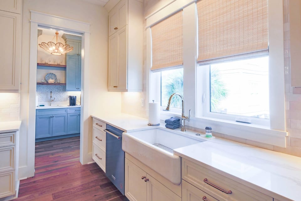 The beautiful pantry, which is tucked away off of the kitchen, is the homeowner's favorite room in the house!