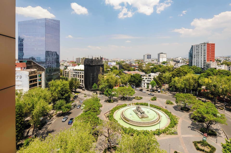 Stunning panoramic views overlooking the city and surrounding greenery.
