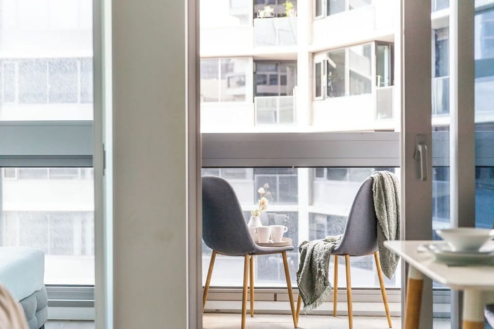 Your private balcony. *(Chairs on balcony are from the dining area).