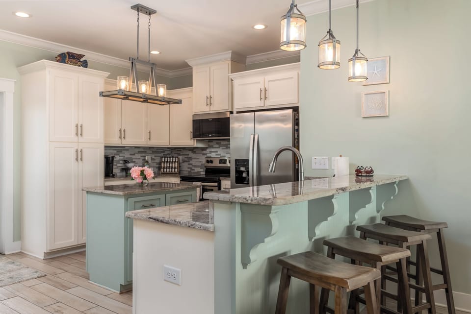 007 Still Waters Kitchen Island with Bar Seating
