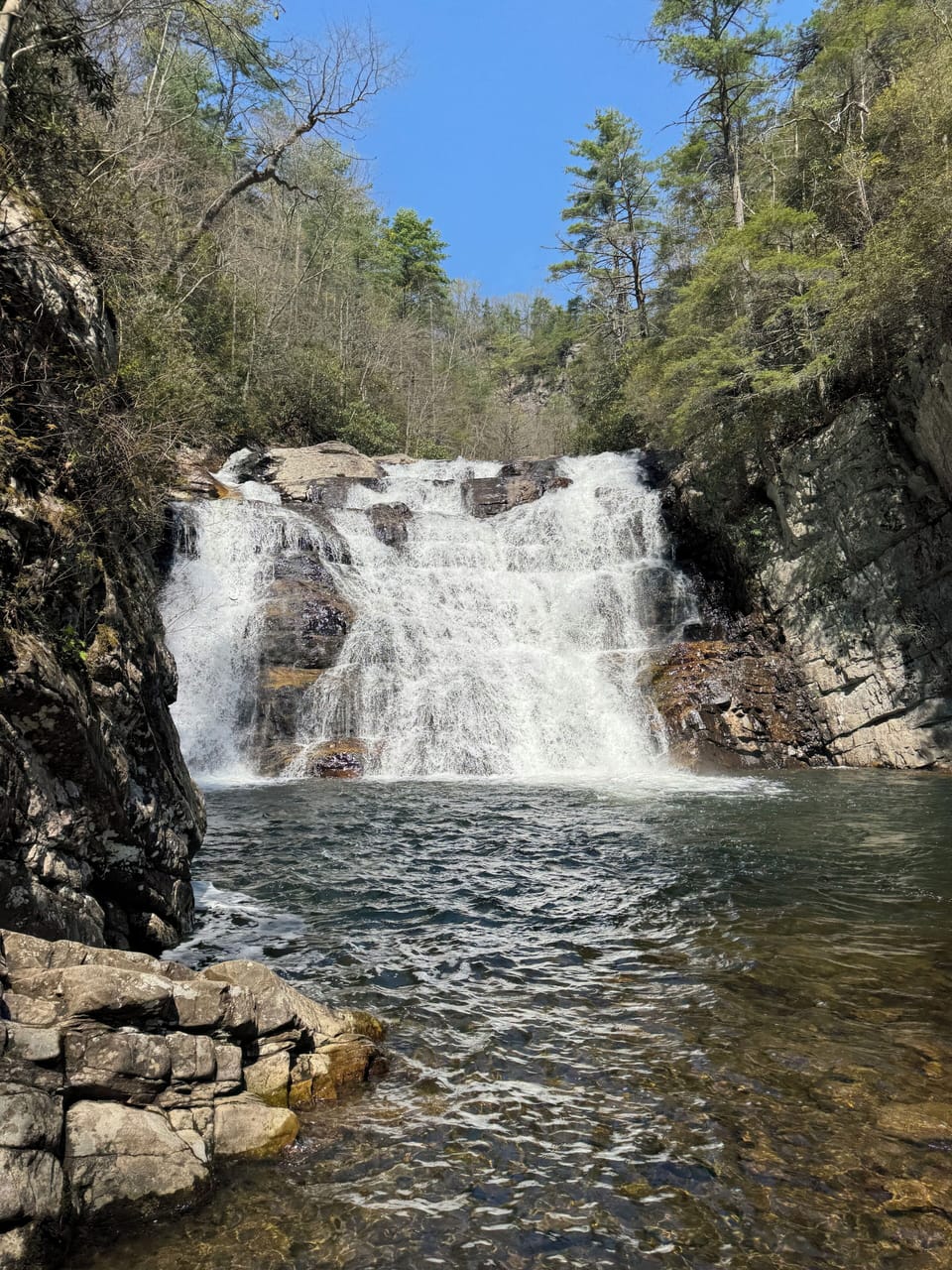 Hike to Laurel Falls—40x50 foot waterfall approx. 15 minutes from the cabin.