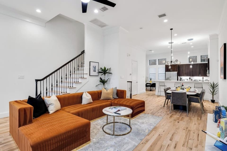 Grab your spot in this colorful chic couch! You wouldn't miss this welcoming couch as this is the first thing you'll probably lay your eyes on as you enter the property.