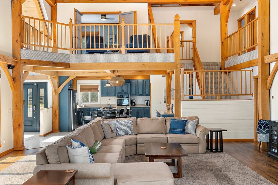 Huge couch in living room