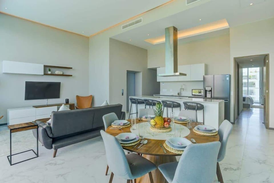 The open floor plan is great for socializing