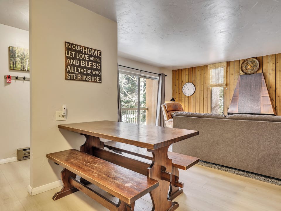 View of the dining room area