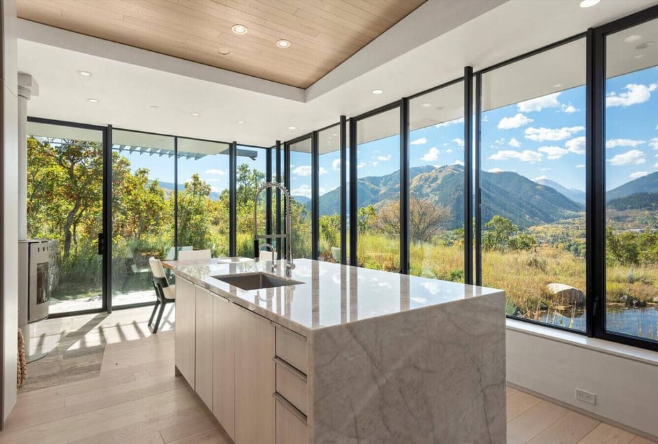 Kitchen with Sprawling Mountain Views